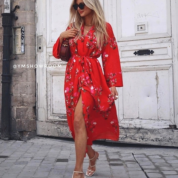 ZARA long floral dress - Picture 5 of 13